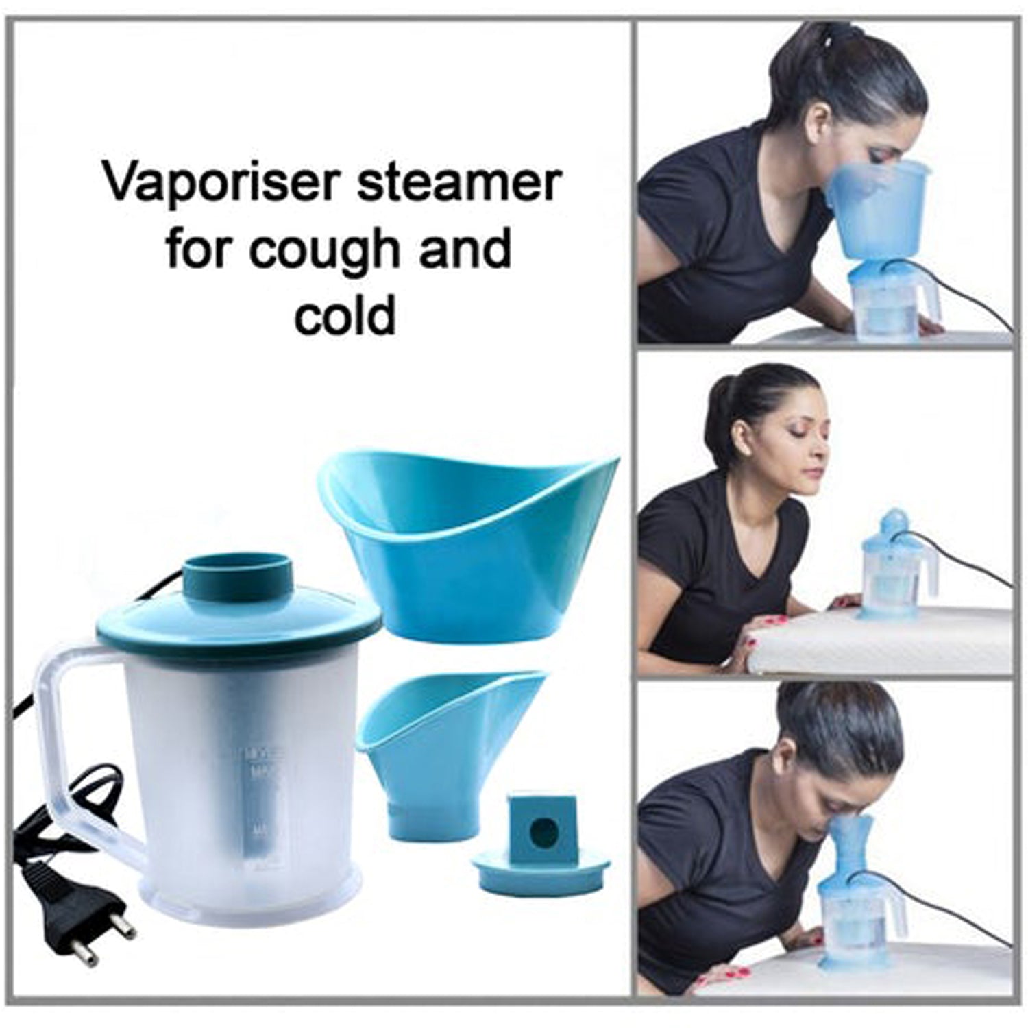 3 in 1 vaporizer for inhaling, ideal for cold and discomfort relief. 3 in 1 vaporizer for inhaling, ideal for cold and discomfort relief.